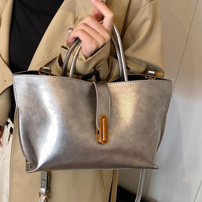 Elegant Solid Color French Styling Handbag