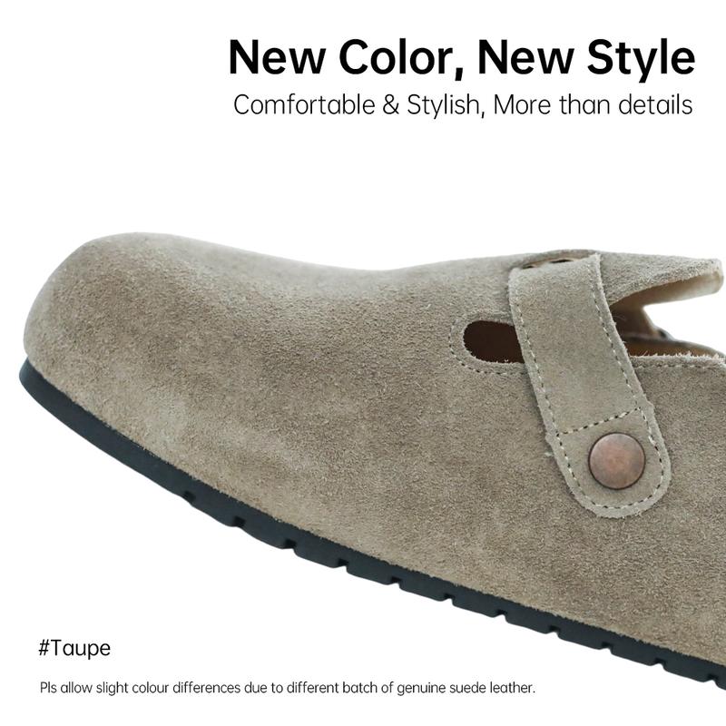 Round Toe Cork Footbed Clogs Potato Shoes