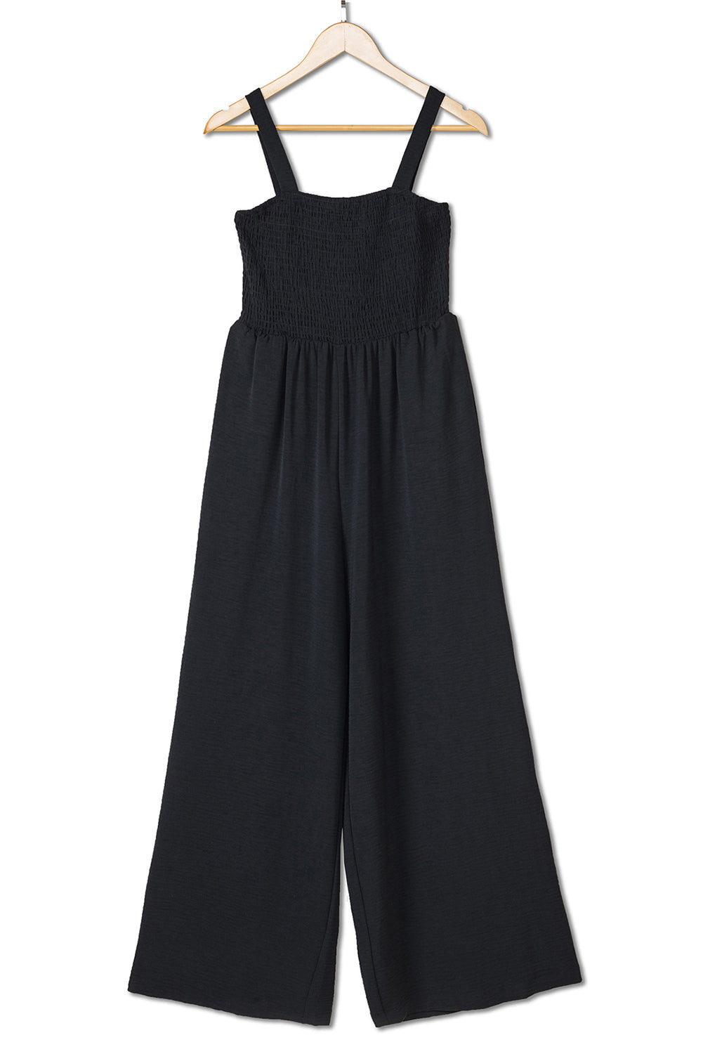 Smocked Sleeveless Wide Leg Jumpsuit