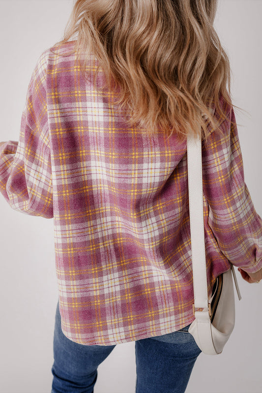 Plaid Chest Pocket Shacket