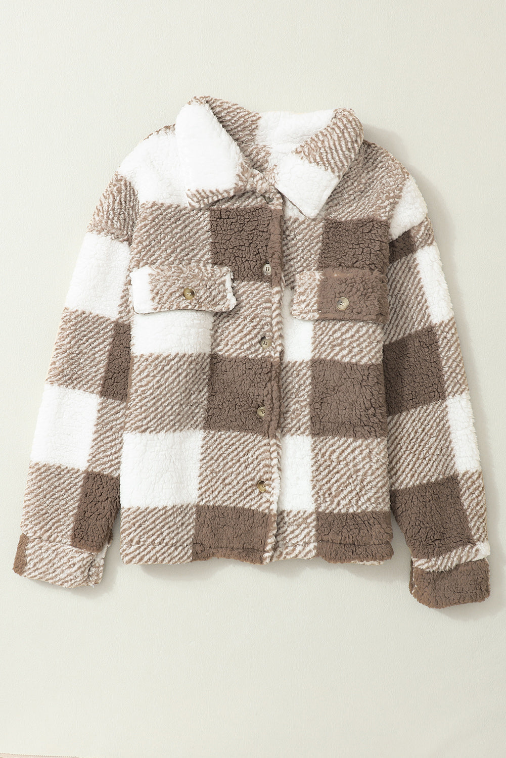 Plaid Buttoned Flap Shacket