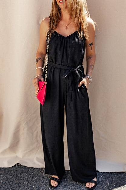 Wide Leg Sleeveless Jumpsuit