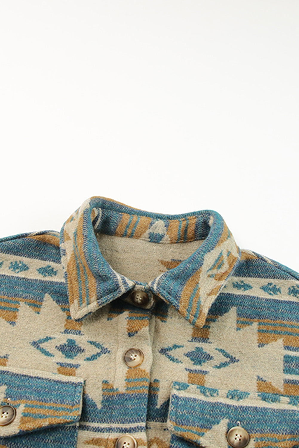 Aztec Print Button Shacket