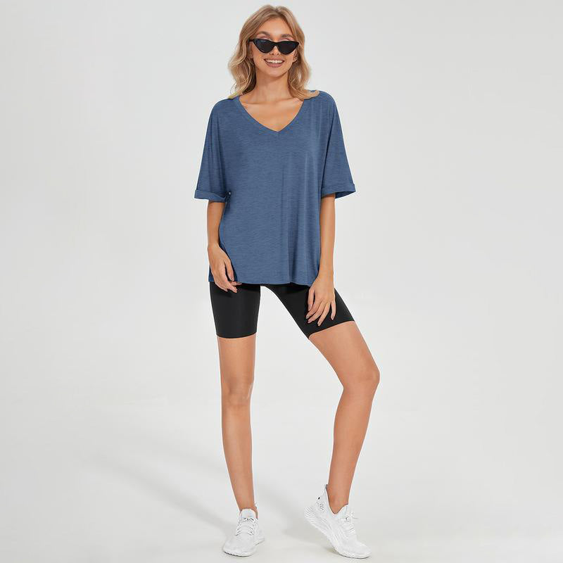 Loose Fit Tee Shirt Workout Tops