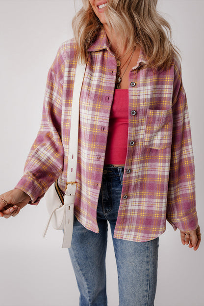 Plaid Chest Pocket Shacket