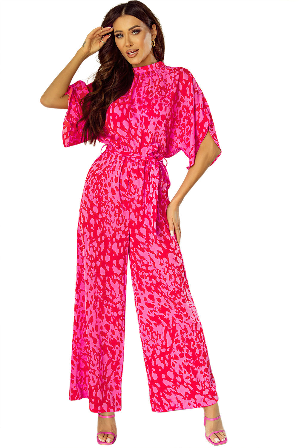 Loose Sleeve Wide Leg Jumpsuit