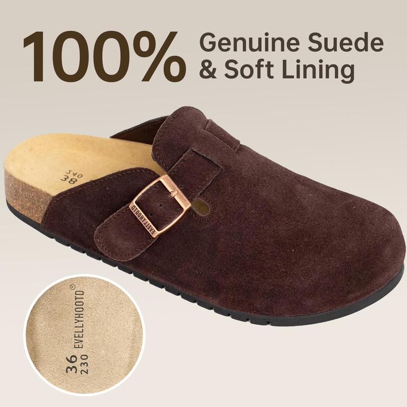 Round Toe Cork Footbed Clogs Potato Shoes