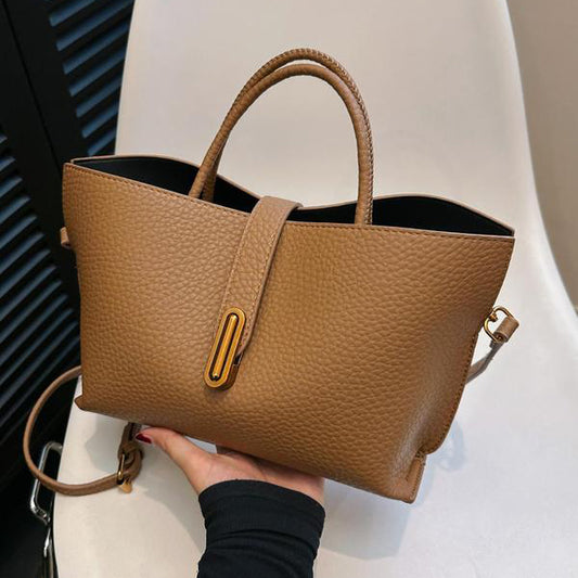 Elegant Solid Color French Styling Handbag
