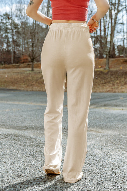 Drawstring Waist Pocketed Knit Pants