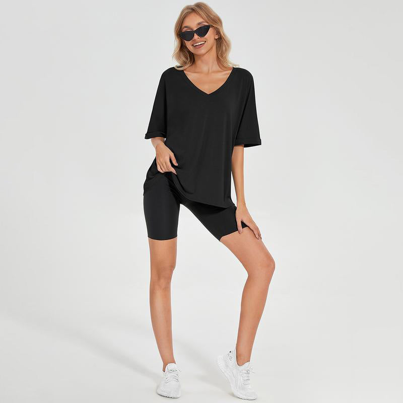 Loose Fit Tee Shirt Workout Tops