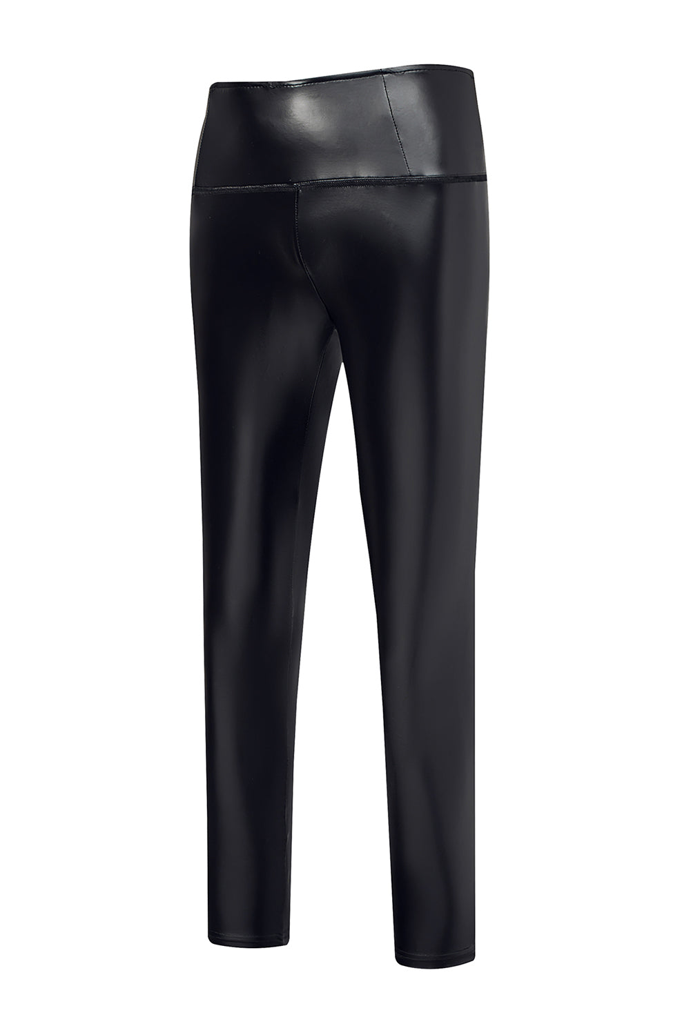 Faux Leather High Waist Blcak Skinny Leggings