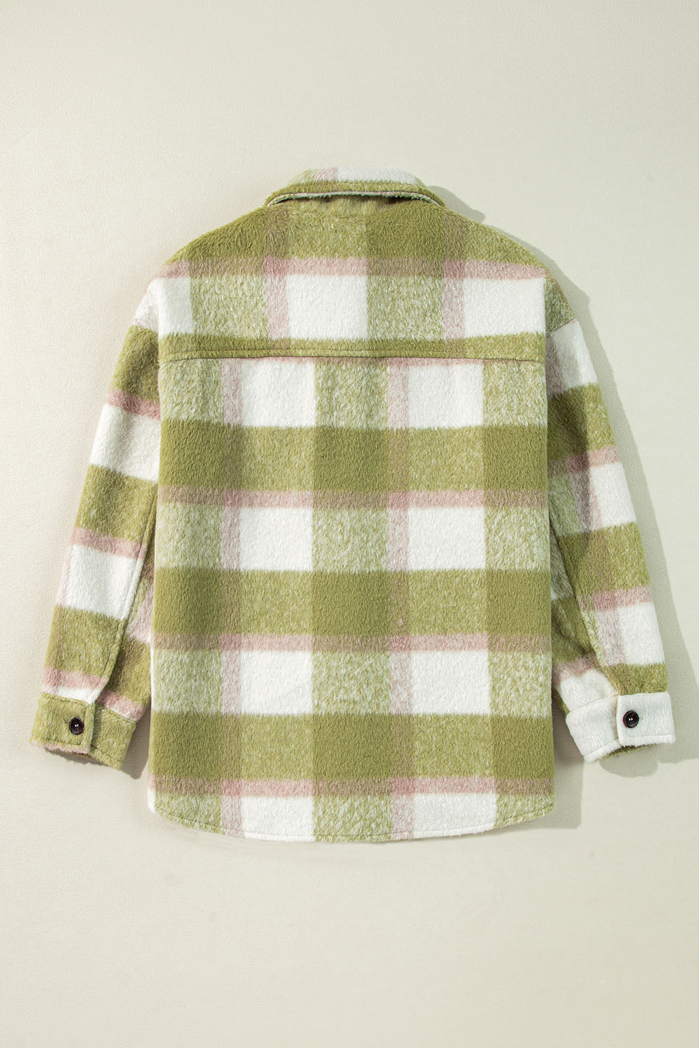 Plaid Buttoned Flap Baggy Shacket