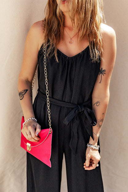 Wide Leg Sleeveless Jumpsuit