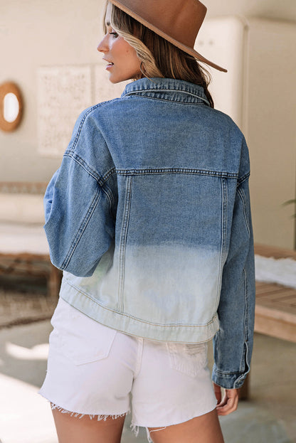 Washed Gradient Denim Jacket