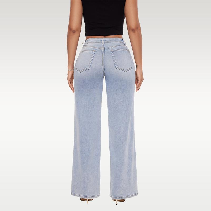 Mid-low Rise Baggy Stretchy Jeans