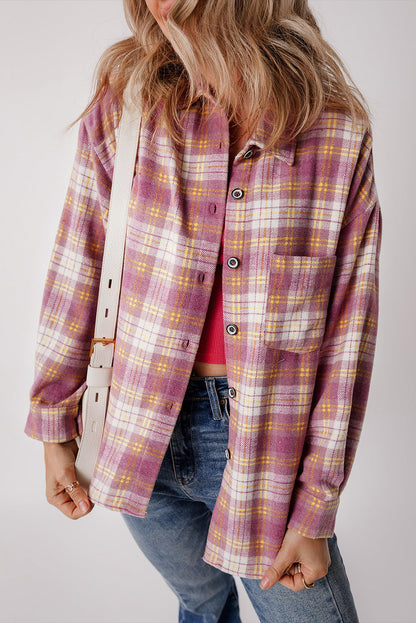 Plaid Chest Pocket Shacket