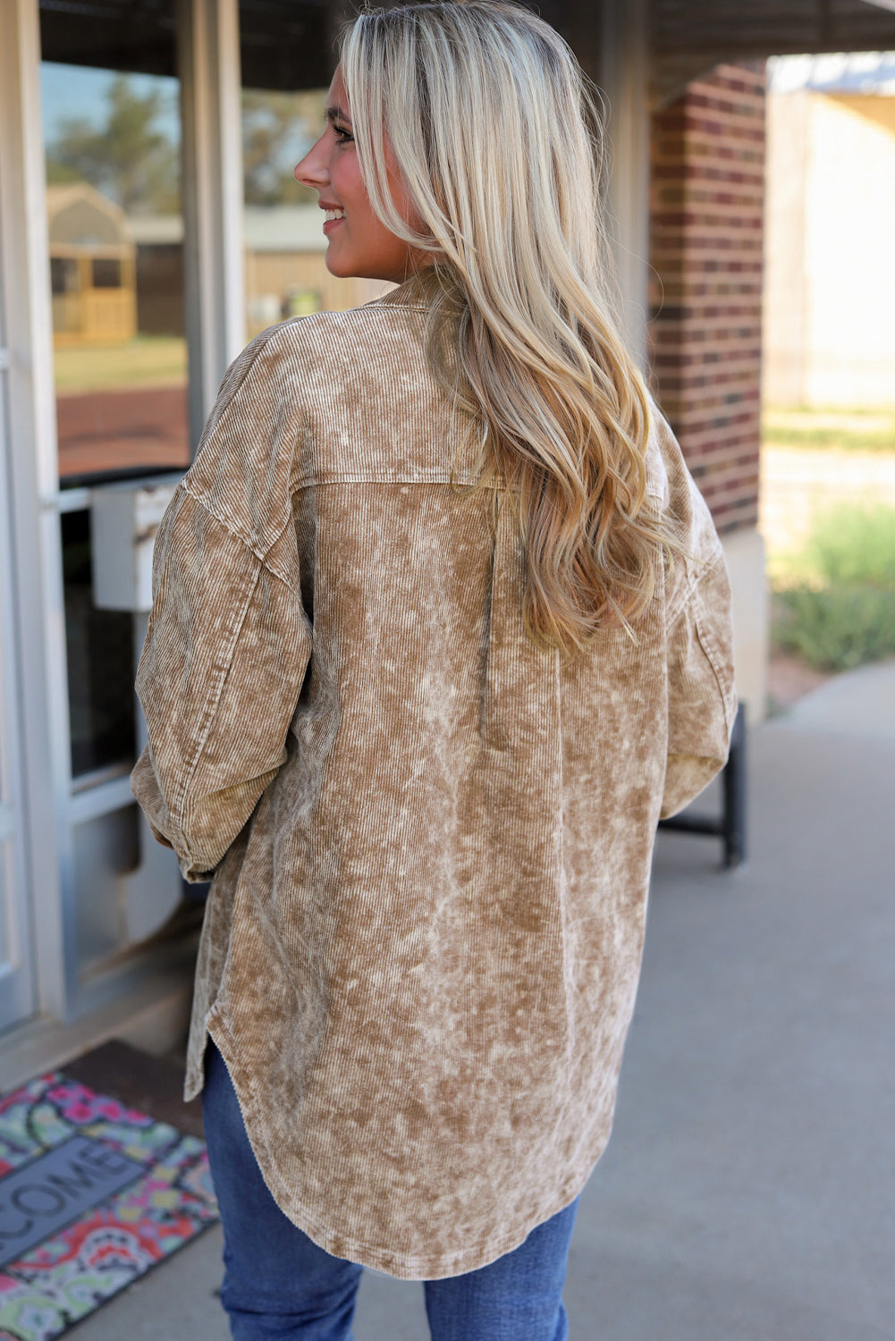 Mineral Wash Oversized Shacket