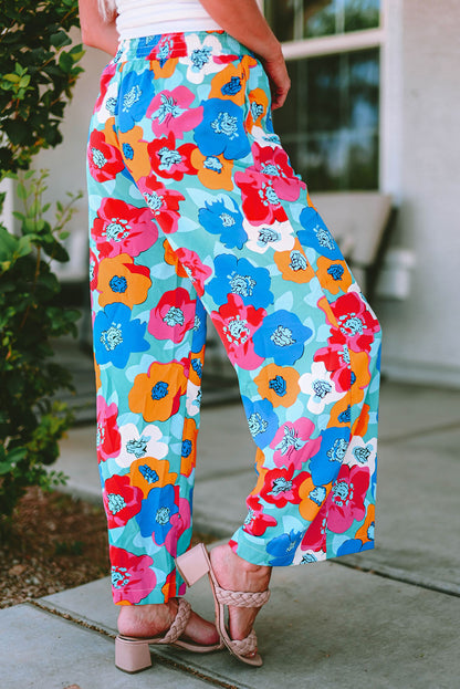 Drawstring Wide Waistband Pants