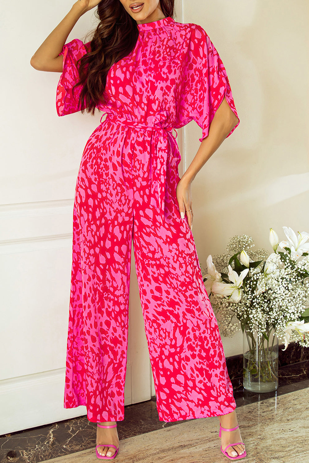 Loose Sleeve Wide Leg Jumpsuit