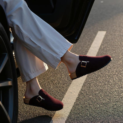 Round Toe Cork Footbed Clogs Potato Shoes