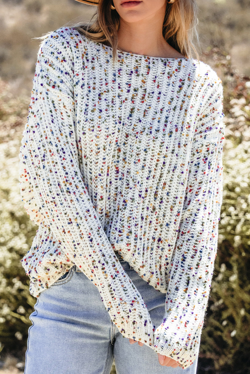 Confetti Reversible Twist Sweater