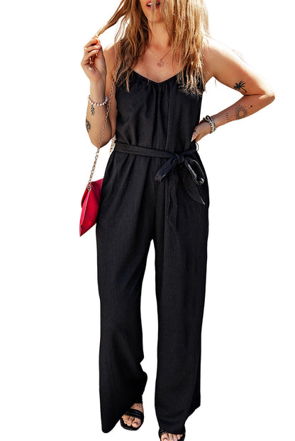 Wide Leg Sleeveless Jumpsuit