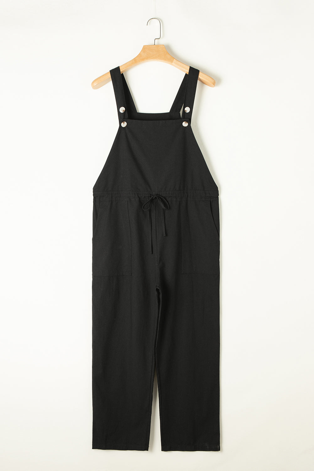 Drawstring Straps Cropped Overall