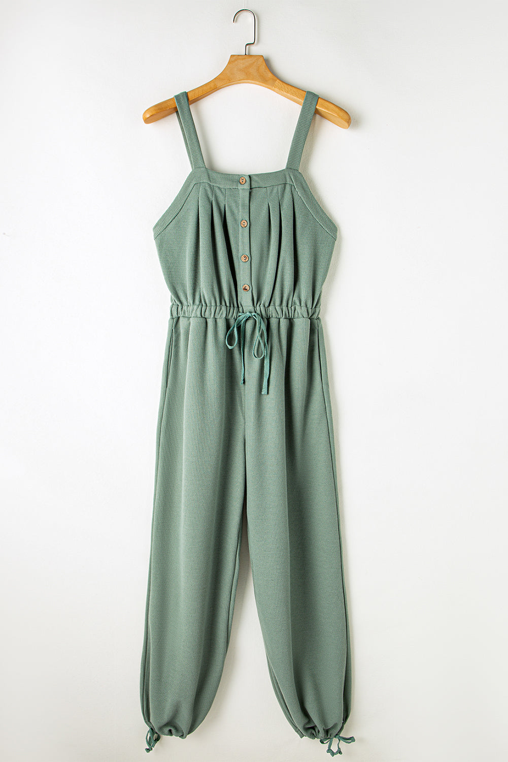 Knotted Straps Drawstring Jumpsuit