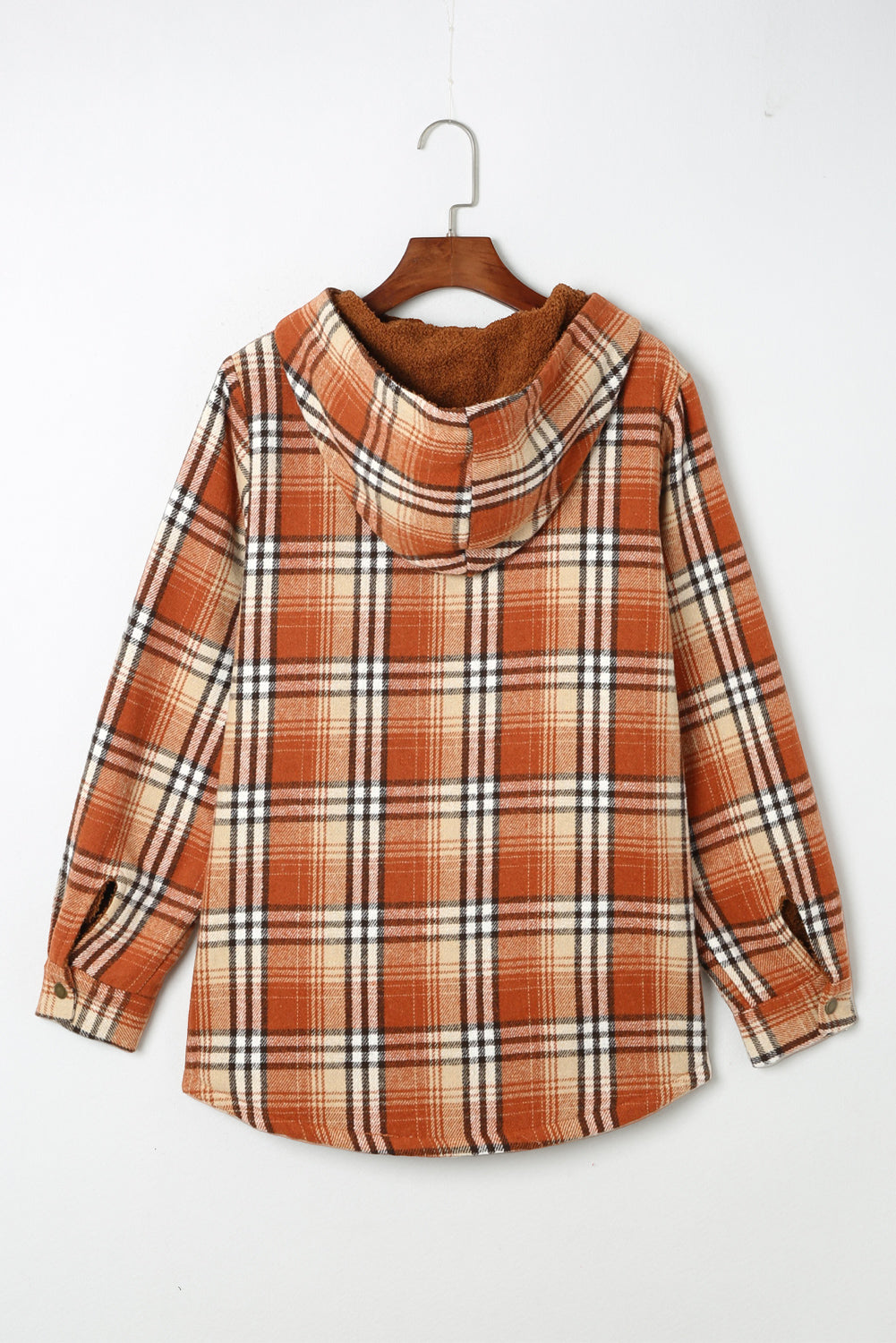 Plaid Lined Hooded Shacket