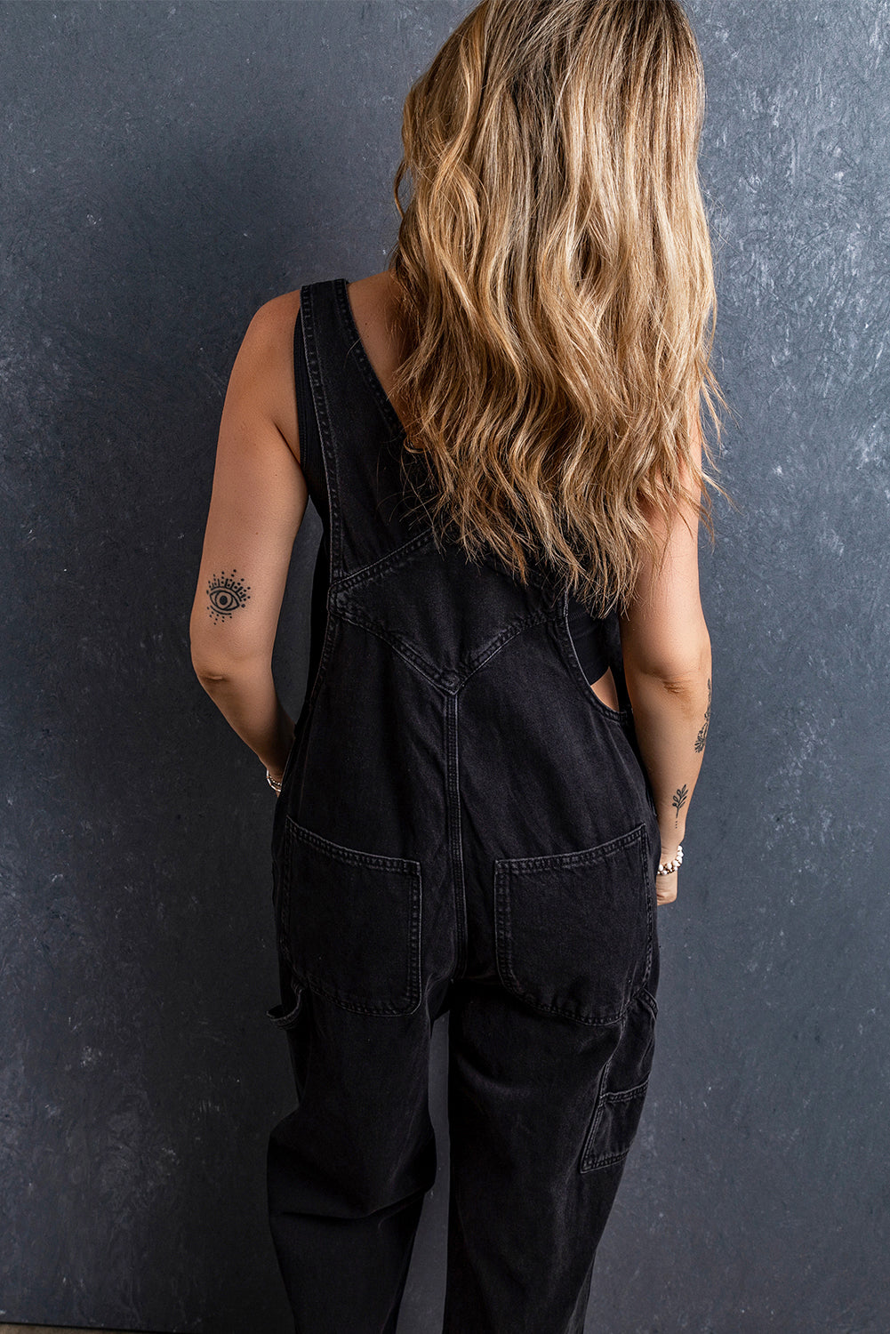 Adjustable Buckle Straps Denim Overalls