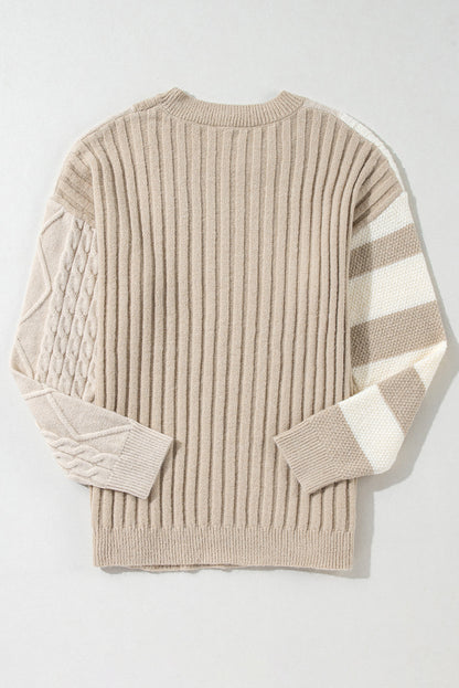 Cable Knit Crew Neck Sweater