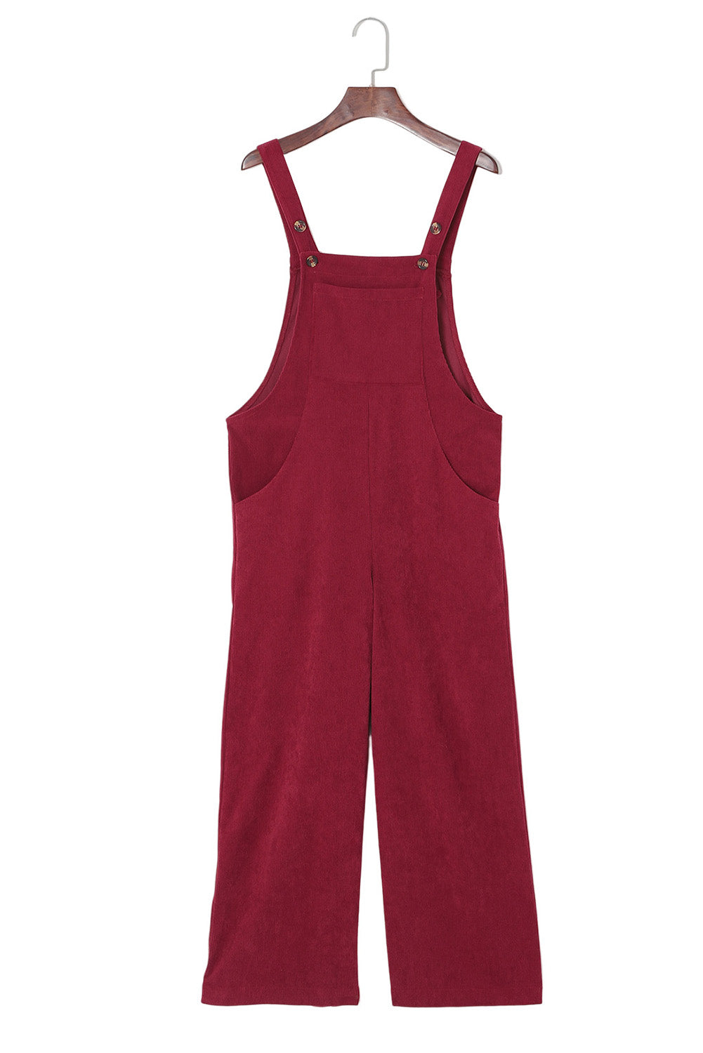 Corduroy Wide Leg Bib Overalls