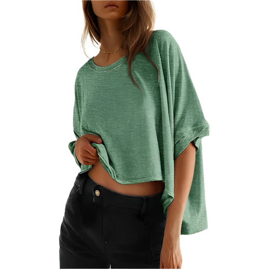 Womens Solid T Shirts for Women Loose Oversized Tops Basic Tee