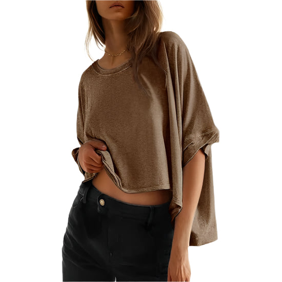 Womens Solid T Shirts for Women Loose Oversized Tops Basic Tee