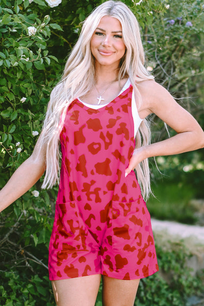 V Neck Sleeveless Romper