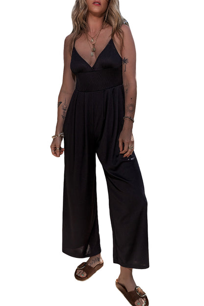 Wide Leg High Waist Cami Jumpsuit