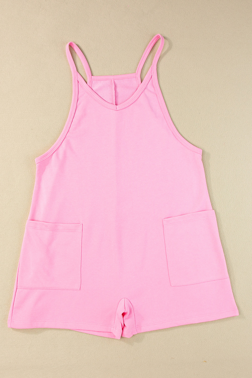 Sleeveless V Neck Jersey Romper