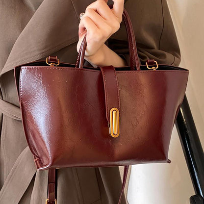 Elegant Solid Color French Styling Handbag