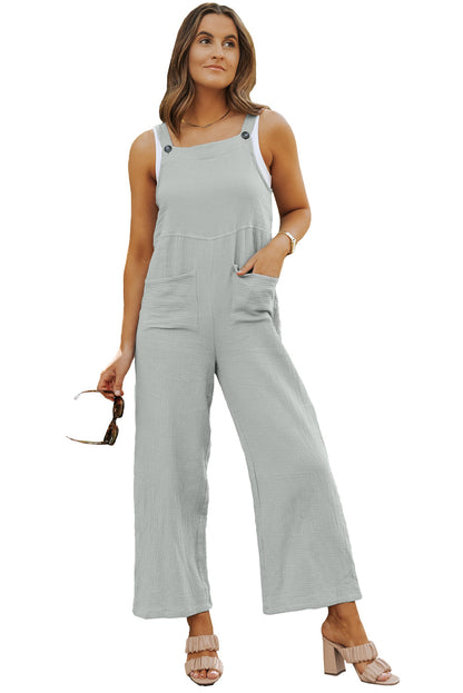 Textured Wide Leg Overall