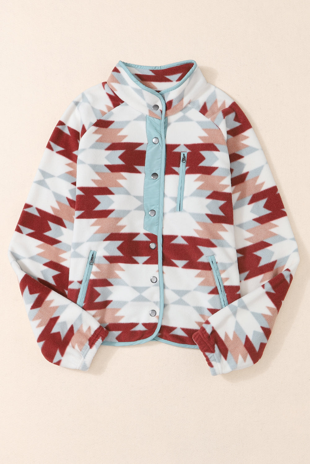 Western Aztec Zipper Fleece Jacket