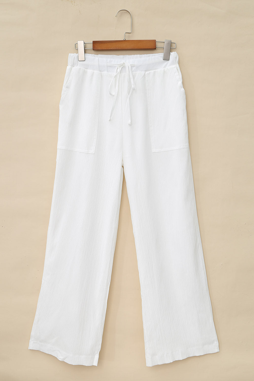 Waist Crinkled Wide Leg Pants