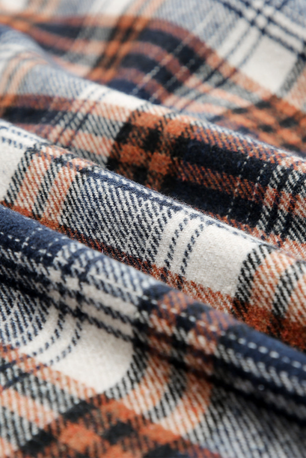 Plaid Pattern Sherpa Lined Shacket