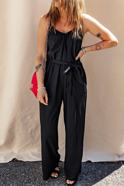 Wide Leg Sleeveless Jumpsuit