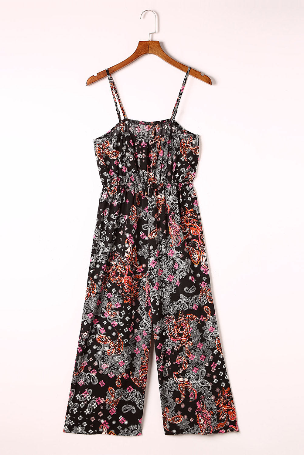 Mixed Paisley Cropped Jumpsuit