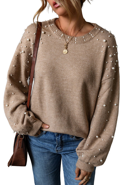 Pearled Round Neck Sweater