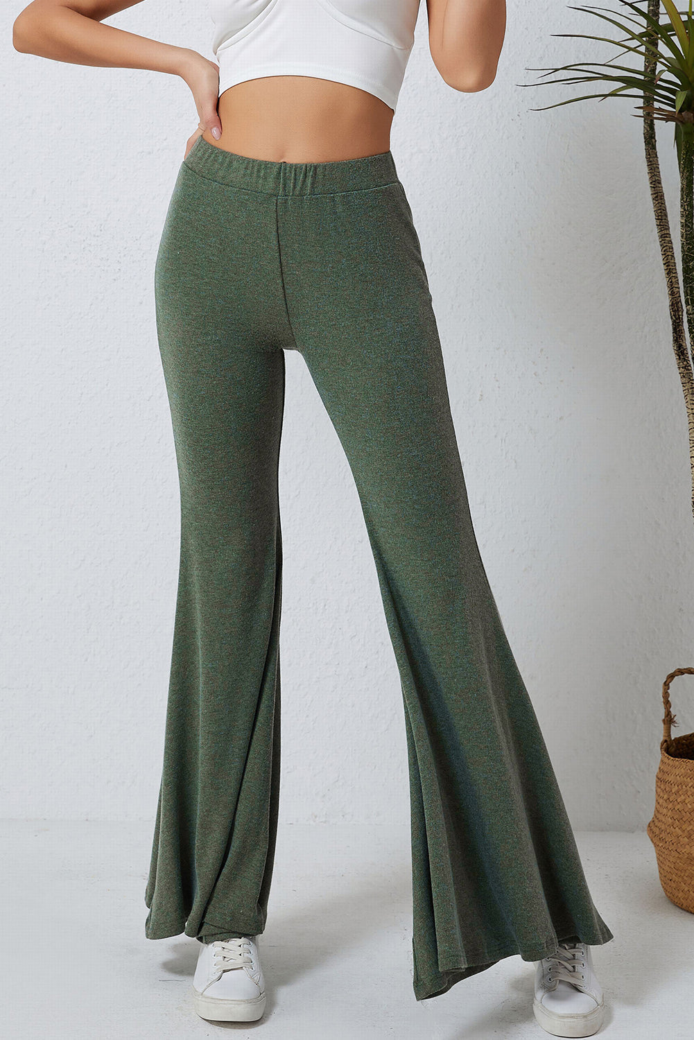 High Waist Fit and Flare Pants