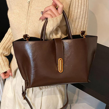 Elegant Solid Color French Styling Handbag