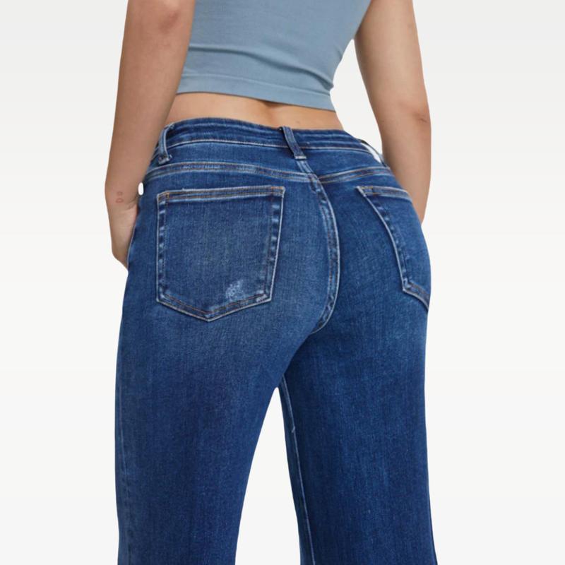 Mid-low Rise Baggy Stretchy Jeans