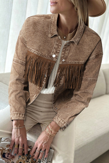 Fringed Cowgirl Denim Jacket