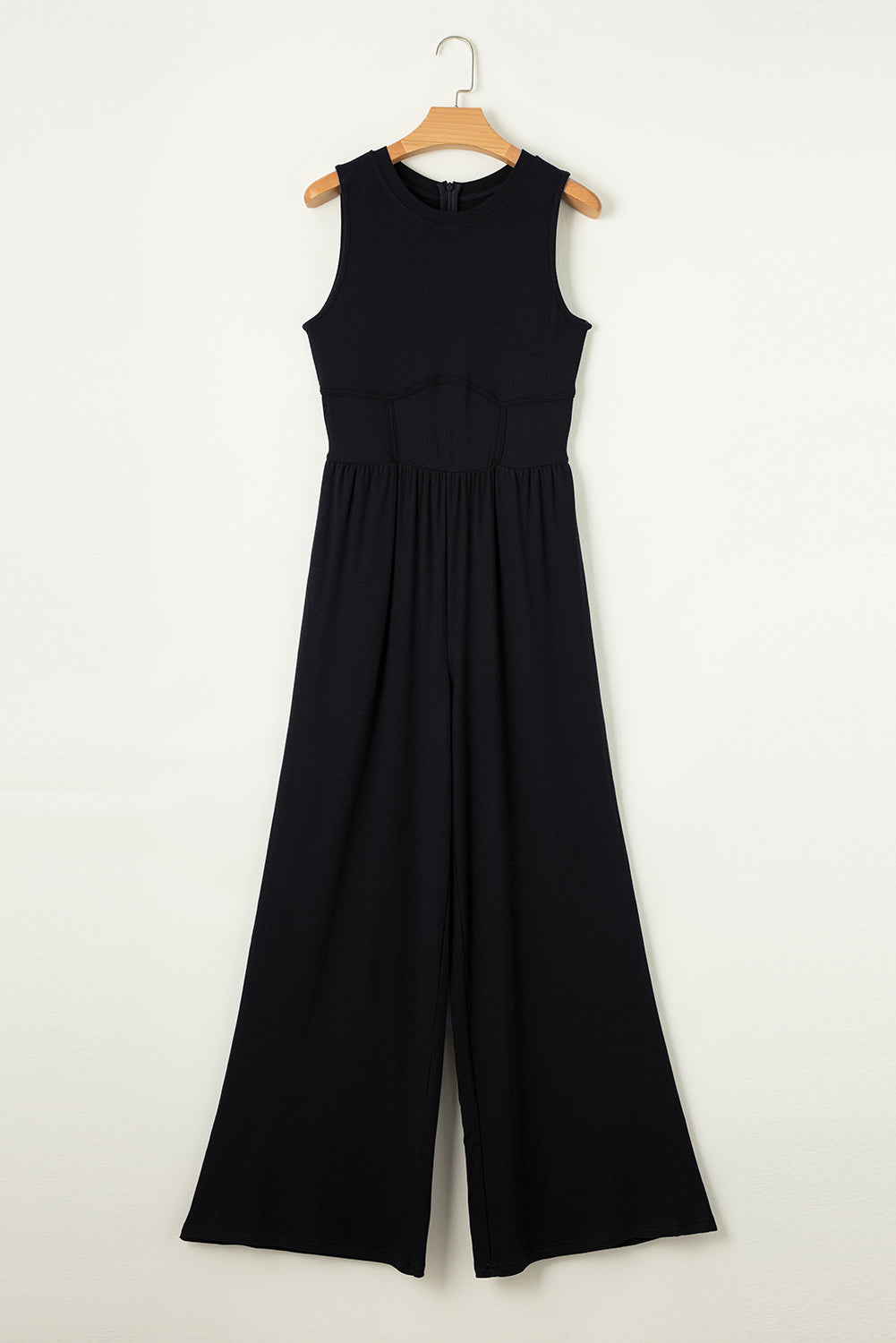 Cinched Waist Wide Leg Jumpsuit